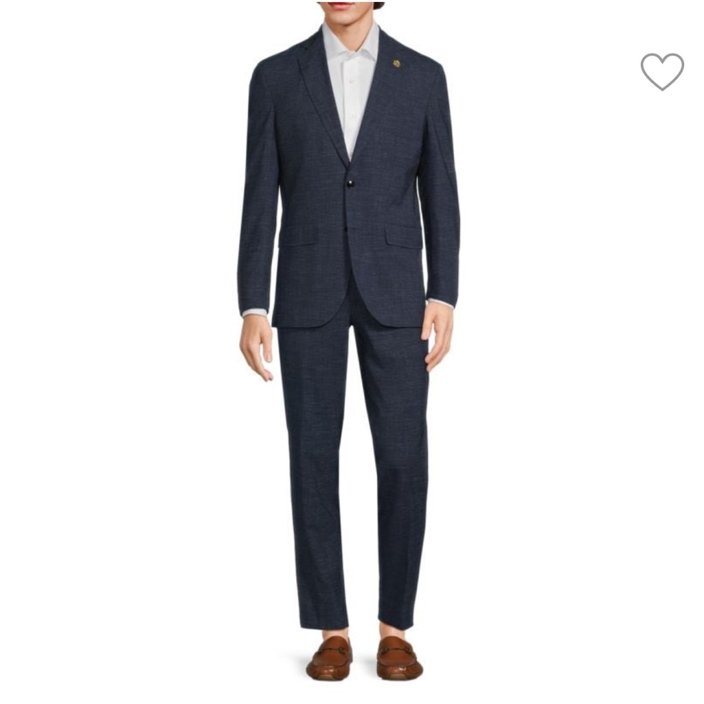 Ted Baker Blue Karl Ct Dress Pants Size 35 L 100% Wool With Lining